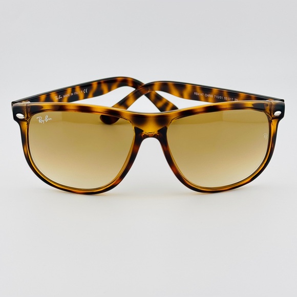 Ray-Ban Boyfriend Sunglasses Rb4147 Havana Frame with Light Brown Gradient Lens - Picture 9 of 13